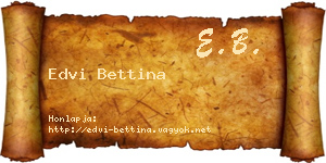 Edvi Bettina névjegykártya